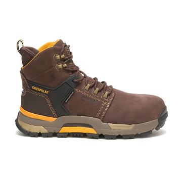 Caterpillar CAT EDGE Waterproof Nano Toe Férfi Vízálló Bakancs Kávé | CAT147-HU