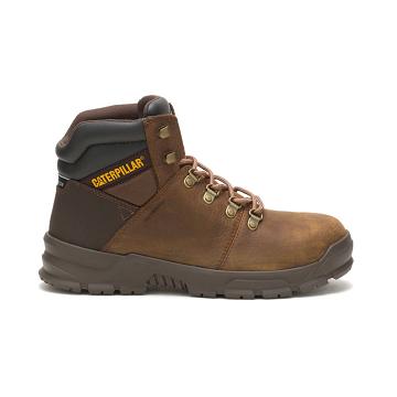 Caterpillar Charge Waterproof Alloy Toe Férfi Munkavédelmi Bakancs Kávé | CAT088-HU