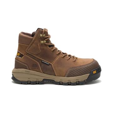 Caterpillar Device Waterproof Composite Toe Férfi Munkavédelmi Bakancs Barna | CAT034-HU