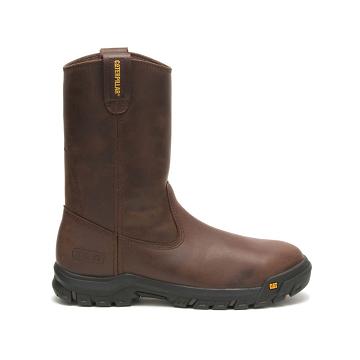 Caterpillar Drawbar Steel Toe Férfi Munkavédelmi Bakancs Kávé | CAT003-HU