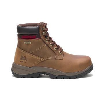 Caterpillar Dryverse 6" Waterproof Steel Toe Női Munkavédelmi Bakancs Barna | CAT410-HU