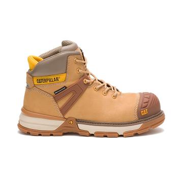 Caterpillar Excavator Superlite Waterproof Carbon Composite Toe Férfi Munkavédelmi Bakancs Narancssá