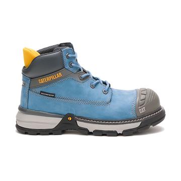 Caterpillar Excavator Superlite Waterproof Carbon Composite Toe Női Munkavédelmi Bakancs Kék | CAT43