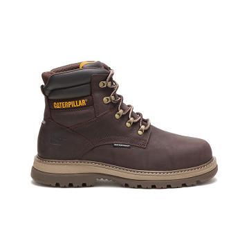 Caterpillar Fairbanks 6" Waterproof Steel Toe Férfi Munkavédelmi Bakancs Kávé | CAT004-HU