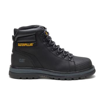 Caterpillar Foxfield Steel Toe Férfi Munkavédelmi Bakancs Fekete | CAT063-HU