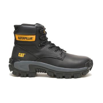 Caterpillar Invader Hi Steel Toe Férfi Munkavédelmi Bakancs Fekete | CAT072-HU