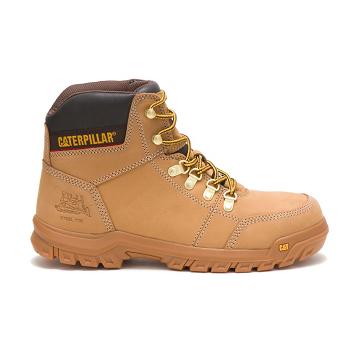 Caterpillar Outline Steel Toe Férfi Munkavédelmi Bakancs Barna | CAT052-HU