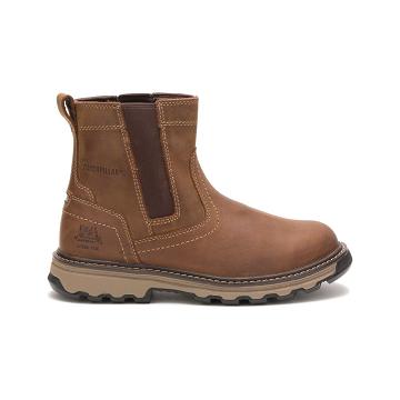 Caterpillar Pelton Steel Toe Férfi Munkavédelmi Bakancs Barna | CAT031-HU