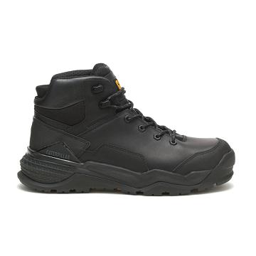 Caterpillar Provoke Mid Waterproof Alloy Toe Férfi Munkavédelmi Bakancs Fekete | CAT075-HU