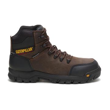 Caterpillar Resorption Waterproof Composite Toe Férfi Munkavédelmi Bakancs Kávé | CAT054-HU