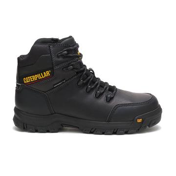 Caterpillar Resorption Waterproof Composite Toe Férfi Munkavédelmi Bakancs Fekete | CAT055-HU