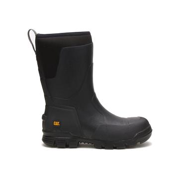 Caterpillar Stormers 11" Steel Toe Férfi Vízálló Bakancs Fekete | CAT173-HU