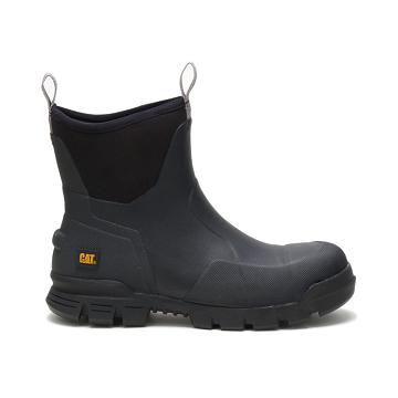 Caterpillar Stormers 6" Steel Toe Férfi Munkavédelmi Bakancs Fekete | CAT062-HU