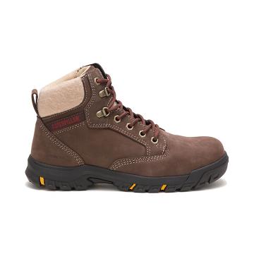 Caterpillar Tess Steel Toe Női Munkabakancs Kávé | CAT487-HU