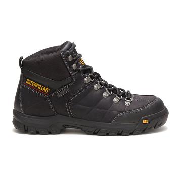 Caterpillar Threshold Waterproof Férfi Munkavédelmi Bakancs Fekete | CAT011-HU