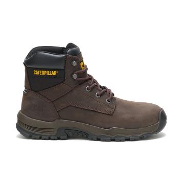 Caterpillar Upholder Waterproof Steel Toe Férfi Vízálló Bakancs Kávé | CAT163-HU