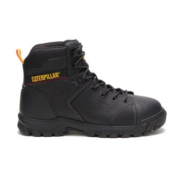 Caterpillar Wellspring Waterproof Metatarsal Guard Steel Toe Férfi Munkavédelmi Bakancs Fekete | CAT